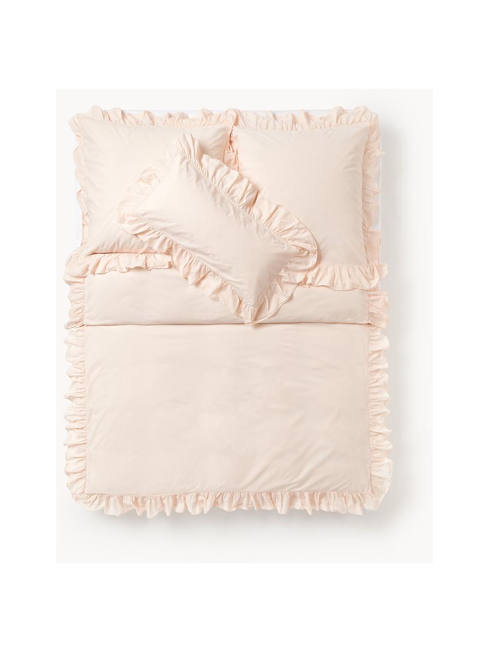 Copripiumino in cotone lavato con volant Louane, 100% cotone
Densità dei fili 200 TC, qualità Comfort

La biancheria da letto in cotone è piacevolmente morbida sulla pelle, assorbe bene l'umidità ed è adatta per chi soffre di allergie

Uno speciale processo di lavaggio conferisce al tessuto un aspetto stonewash robusto e irregolare. Questo rende anche il tessuto morbido ed elastico al tatto e gli conferisce un aspetto stropicciato naturale che non richiede stiratura e trasuda intimità.

Il materiale utilizzato in questo prodotto è testato per le sostanze nocive e certificato secondo lo STANDARD 100 by OEKO-TEX®, 4265CIT, CITEVE, Color pesca, Larg. 200 x Lung. 200 cm