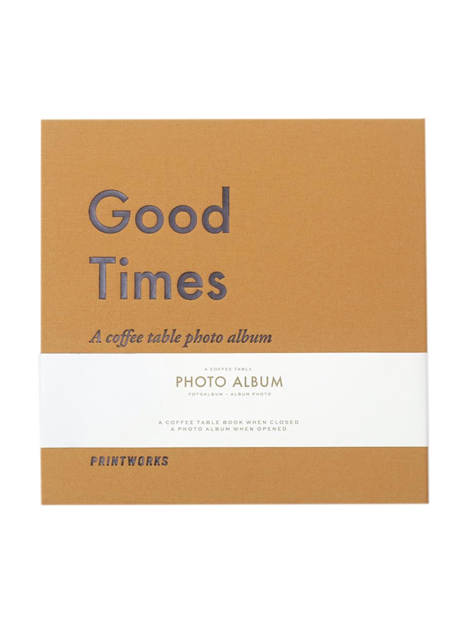 Album na zdjęcia Good times, Żółty, szary, biały, czarny, D 25  x S 25 cm