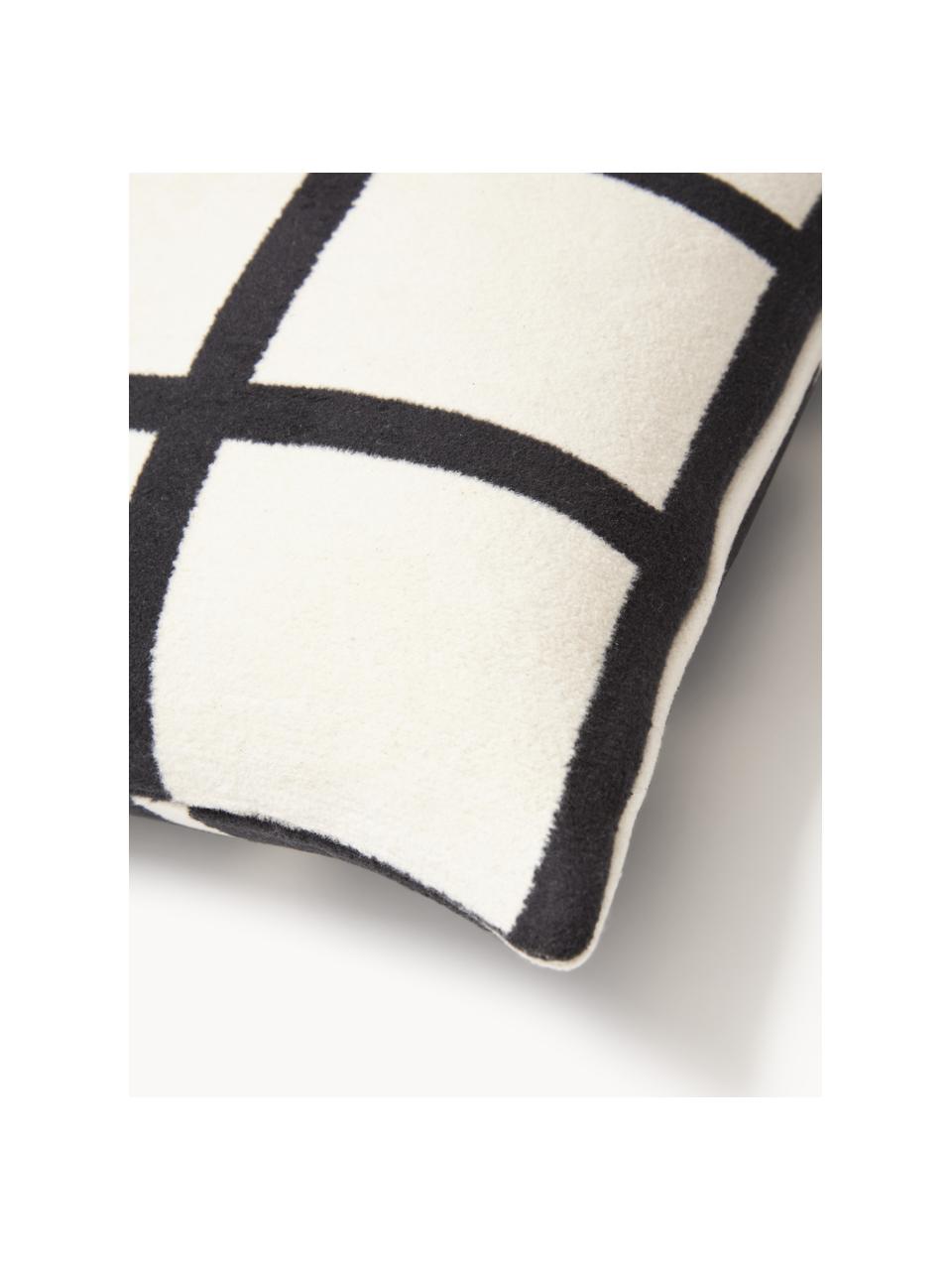 Housse de coussin 45x45 à motif carreaux Edison, 100 % coton

Le matériau est certifié STANDARD 100 OEKO-TEX®, 5726CIT, CITEVE, Noir, blanc crème, larg. 45 x long. 45 cm