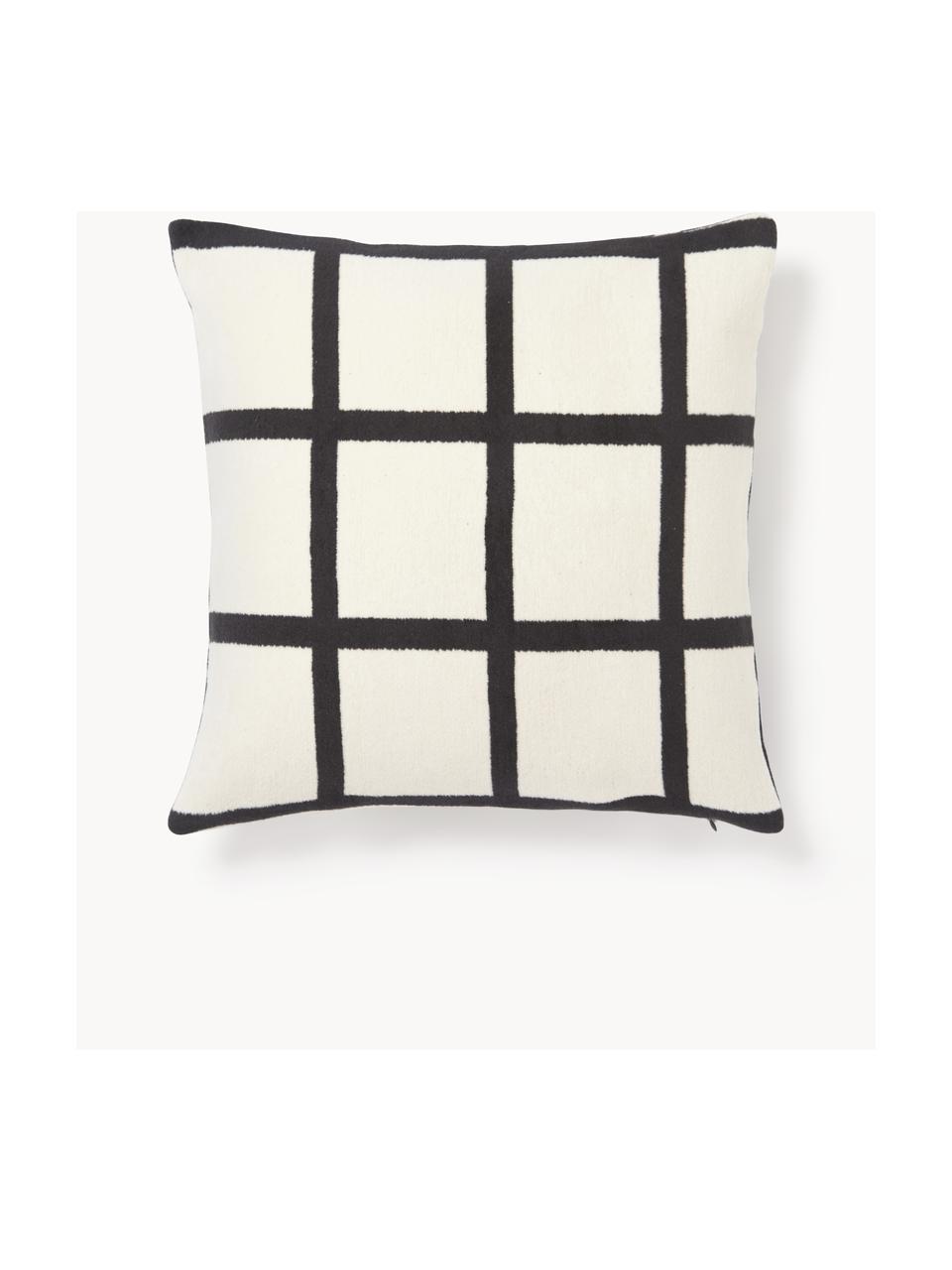 Housse de coussin 45x45 à motif carreaux Edison, 100 % coton

Le matériau est certifié STANDARD 100 OEKO-TEX®, 5726CIT, CITEVE, Noir, blanc crème, larg. 45 x long. 45 cm