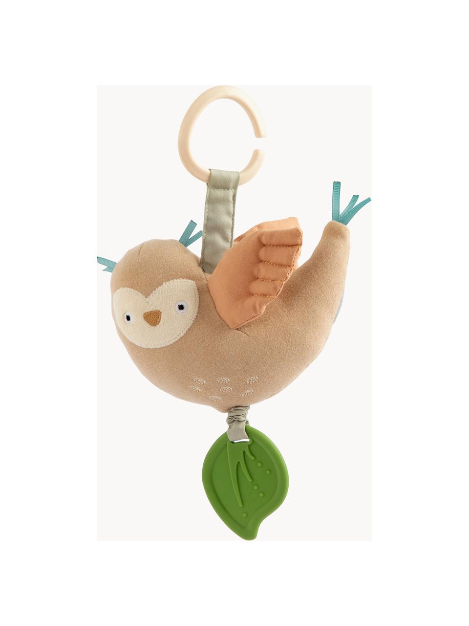 Activiteit speeltje Blinky the Owl, Bekleding: 75% polyester, 20% katoen, Beigetinten, meerkleurig, B 16 x H 17 cm