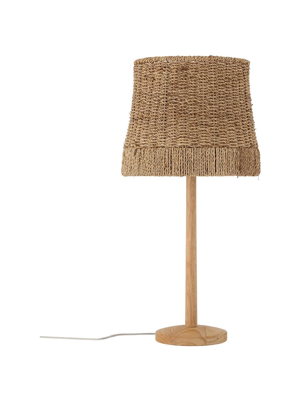 Grande lampe à poser en rotin Kakasi, Rotin, bois d'hévéa, Ø 28 x haut. 69 cm