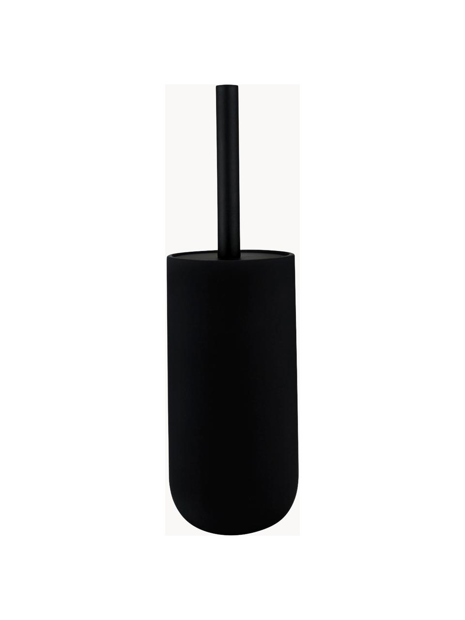 Brosse pour WC Lotus, Noir, Ø 10 x haut. 21 cm