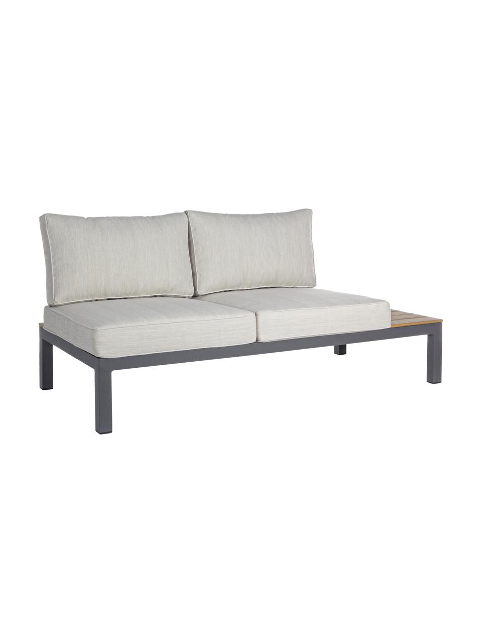 Tuin loungeset Elias, 4-delig, Frame: gepoedercoat en corrosieb, Plateaus: kunststof in hout-optiek, Antraciet, hout, beige, B 246 x D 246 cm