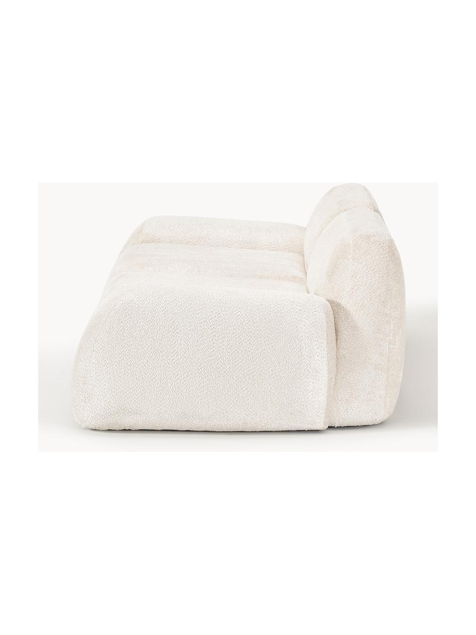 Modulares Sofa Wolke (3-Sitzer) aus Teddy-Bouclé, Bezug: Teddy-Bouclé (100 % Polye, Füße: Kunststoff Dieses Produkt, Teddy-Bouclé Off White, B 256 x T 118 cm