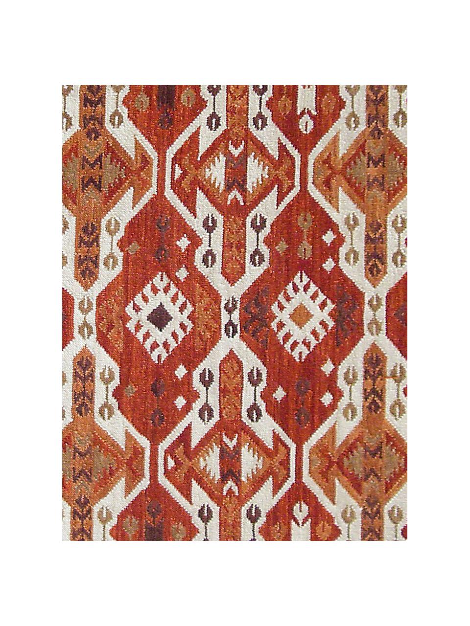 Kilim en laine tissé main Ria, Rouge, beige, orange, brun