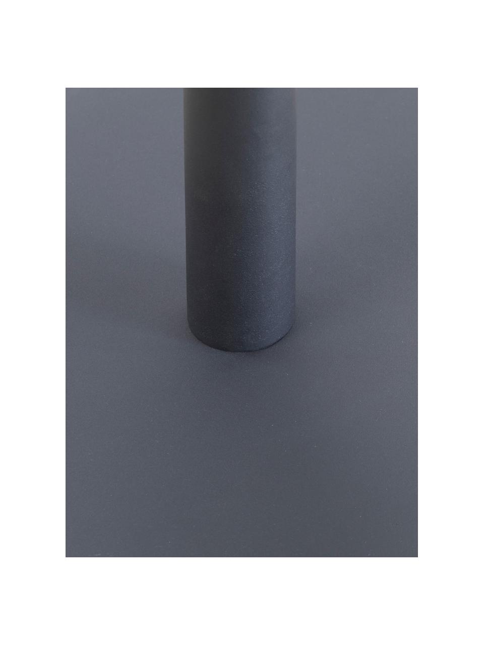 Tuintafel Pietra van acaciahout, Tafelblad: acaciahout, Frame: gepoedercoat metaal, gega, Lichtbruin, zwart, Ø 70 x H 74 cm
