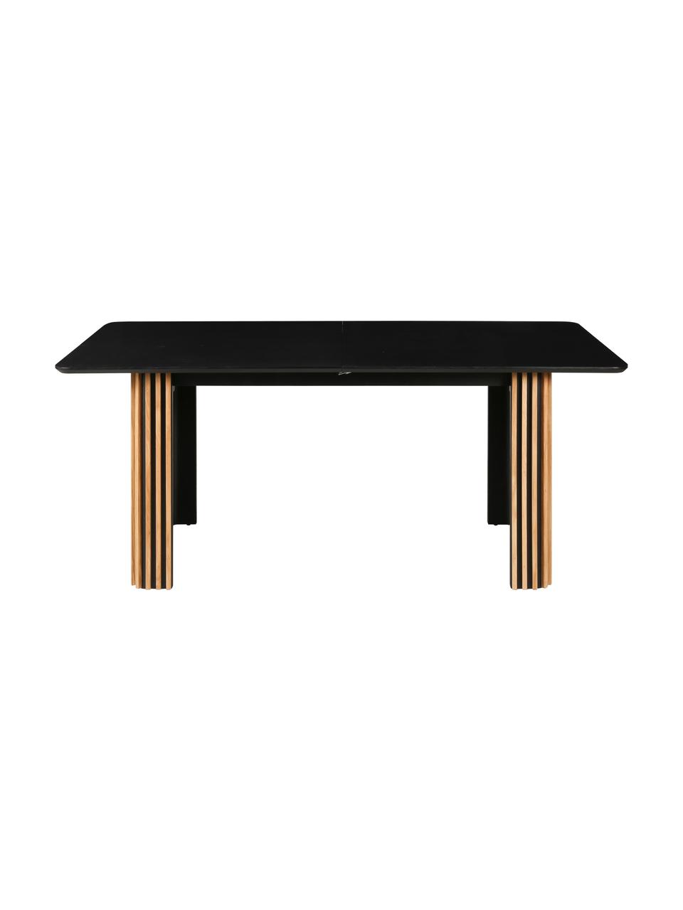 Mesa de comedor extensible Linea, Negro, roble, An 180-230 x F 75 cm