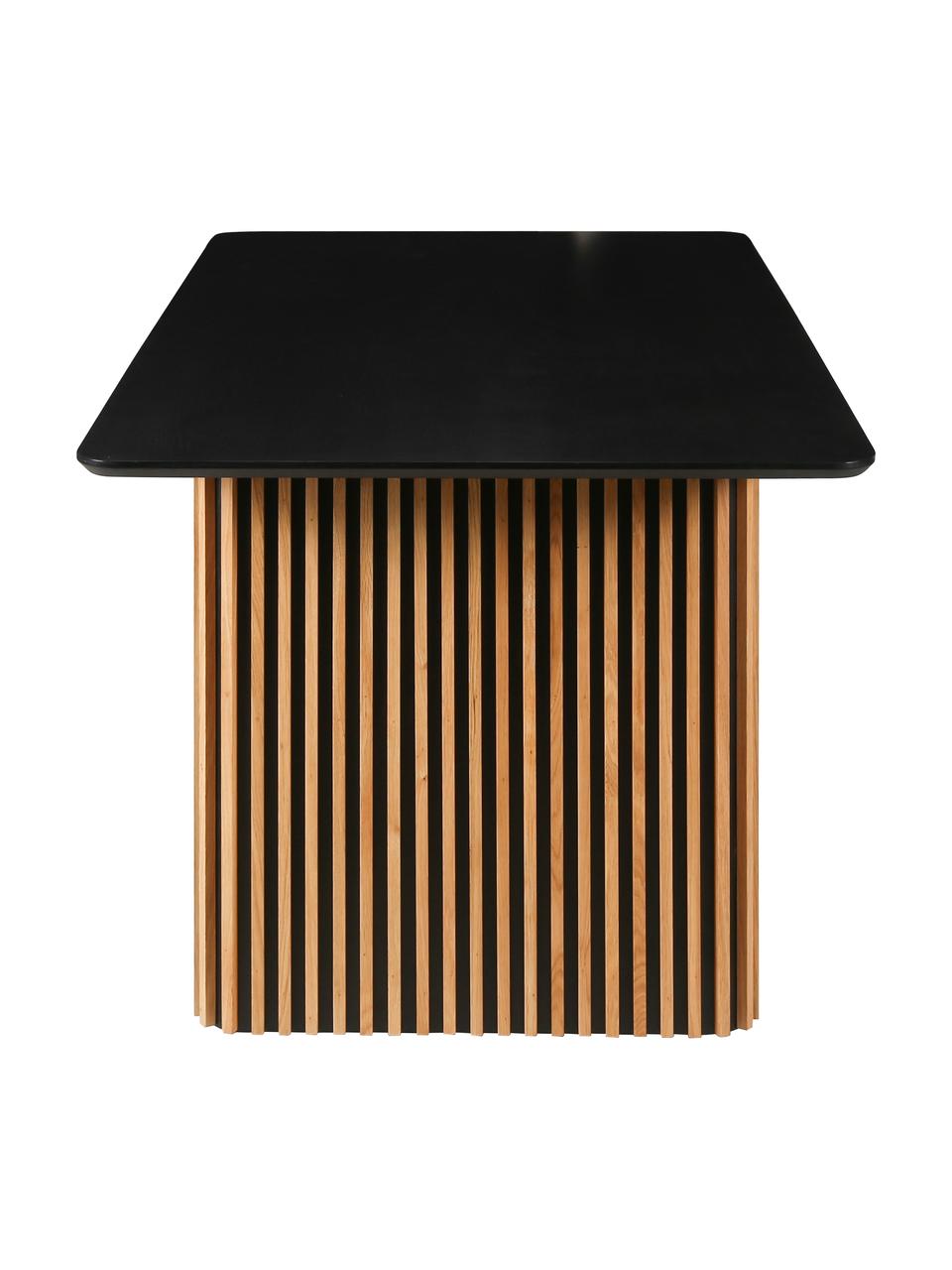 Mesa de comedor extensible Linea, Negro, roble, An 180-230 x F 75 cm