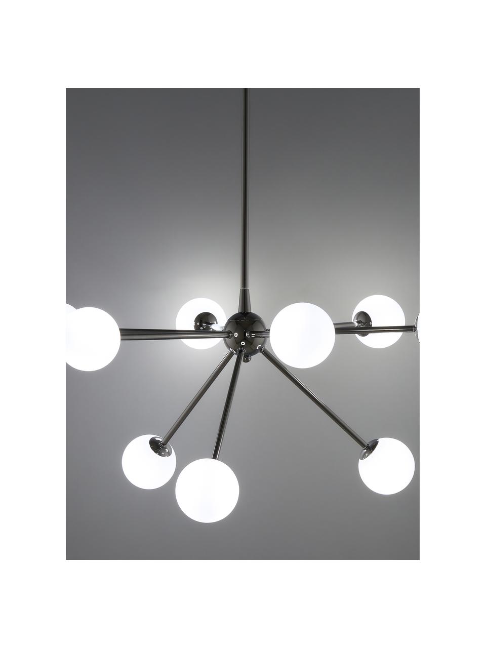 Lampada a sospensione Space, Paralume: vetro, Cromo, Larg. 81 x Prof. 71 cm