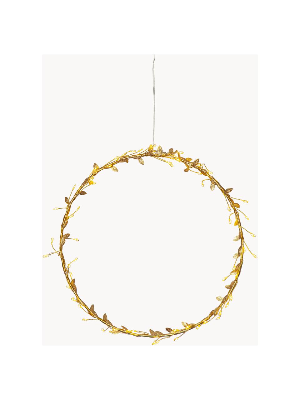 Couronne de Noël LED avec fonction minuterie Winny, Ø 28 cm, Doré, Ø 28 cm