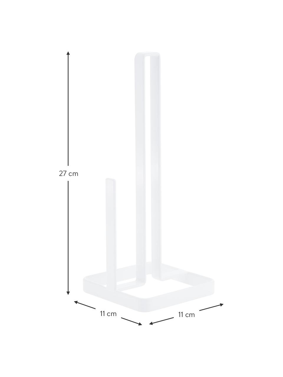 Küchenrollenhalter Tower, Stahl, beschichtet, Weiß, B 11 x H 27 cm