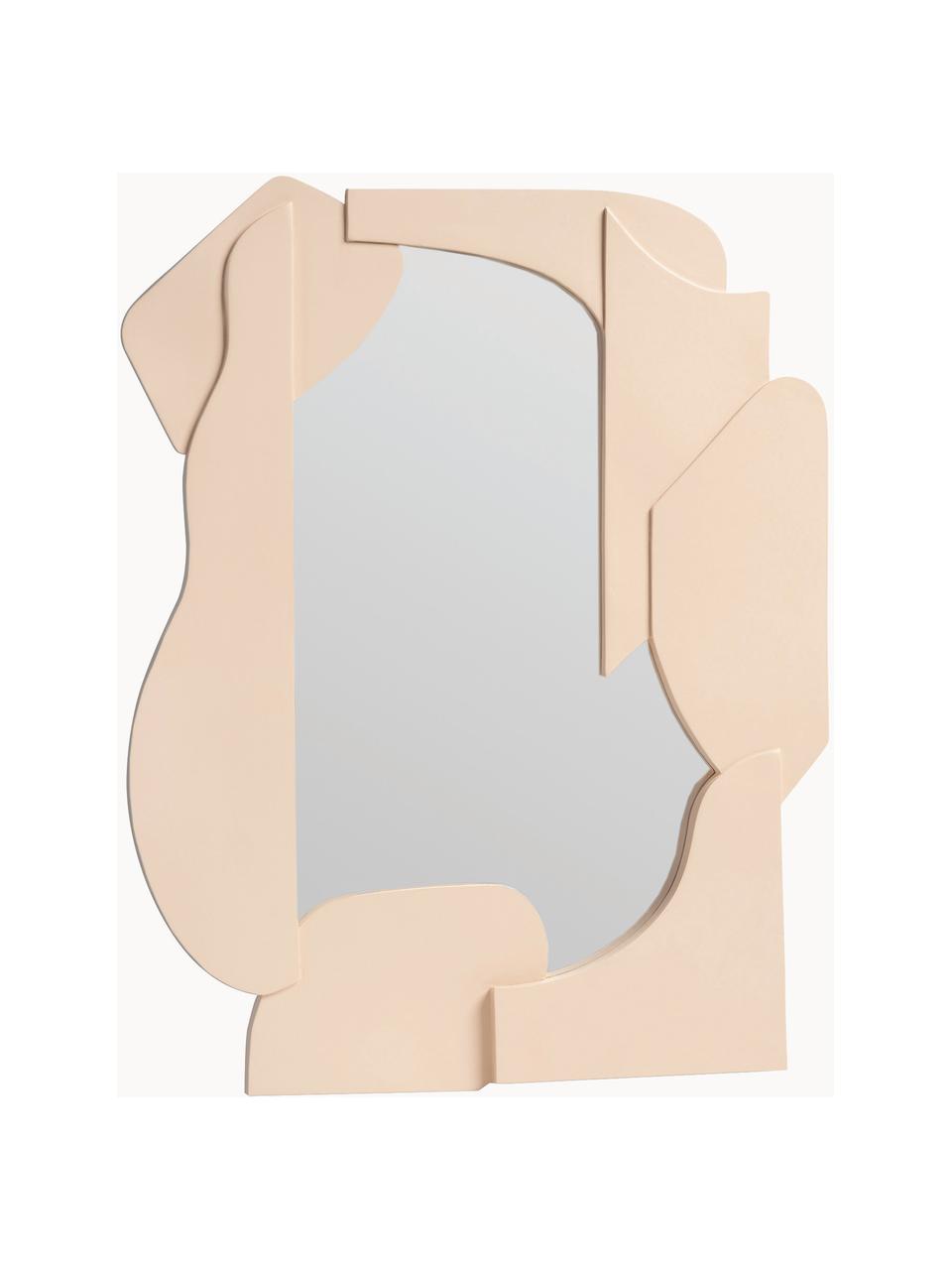 Wandspiegel Slice, Rahmen: Polyresin, Spiegelfläche: Spiegelglas, Apricot, B 35 x H 44 cm