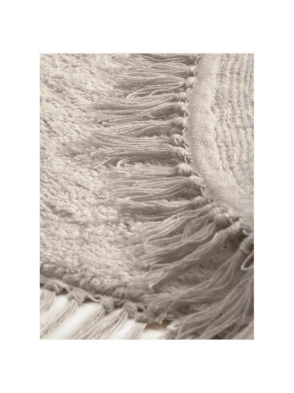 Kulatý ručně tkaný dětský koberec z bavlny Orwen, 100% bavlna, Krémově bílá, Ø 100 cm