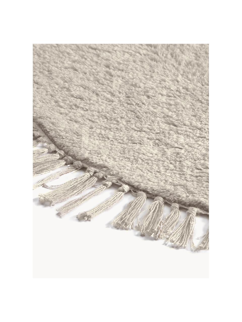 Ręcznie tkany dywan dziecięcy z bawełny Orwen, 100% bawełna, Kremowobiały, Ø 100 cm