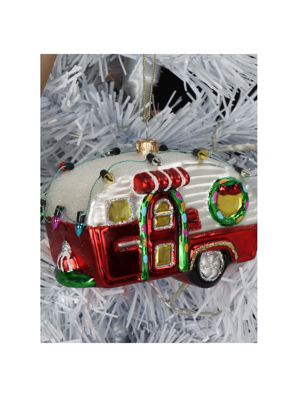 Kerstboomhanger Caravan, Glas, Multicolour, B 11 x H 8 cm