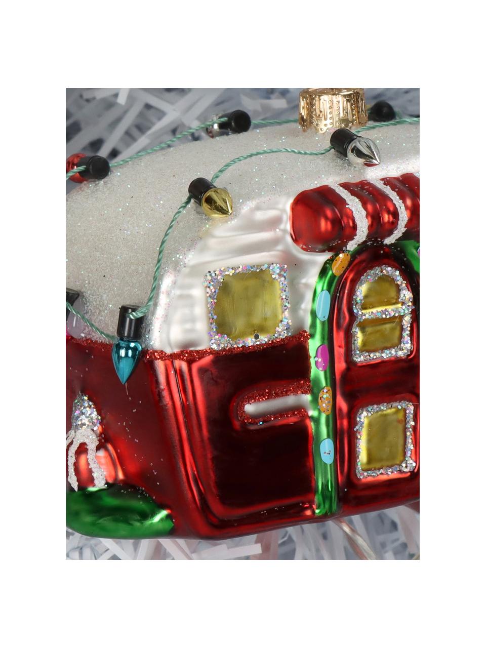 Kerstboomhanger Caravan, Glas, Multicolour, B 11 x H 8 cm