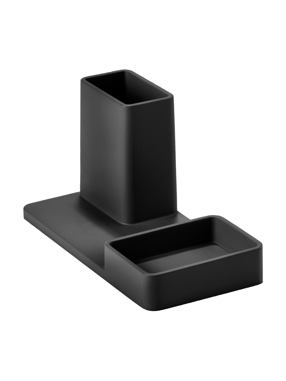 Bureau organizer Sement in zwart, Cement, Zwart, B 20 x H 10 cm