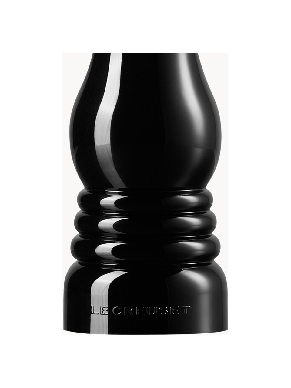 Molinillo de pimienta con mecanismo de cerámica Creuset, Estructura: plástico, Grinder: cerámica, Negro brillante, Ø 6 x Al 21 cm