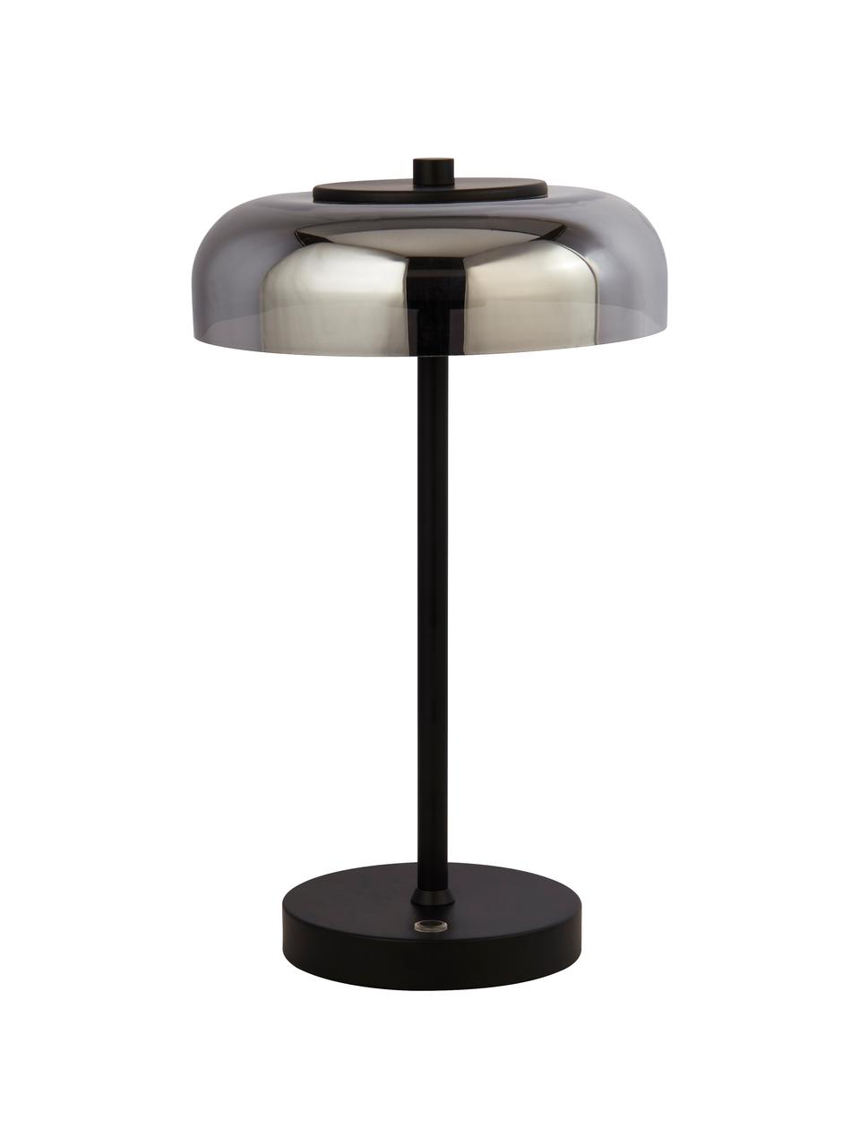 Lampe à poser LED Frisbee, Noir, Ø 23 x haut. 40 cm