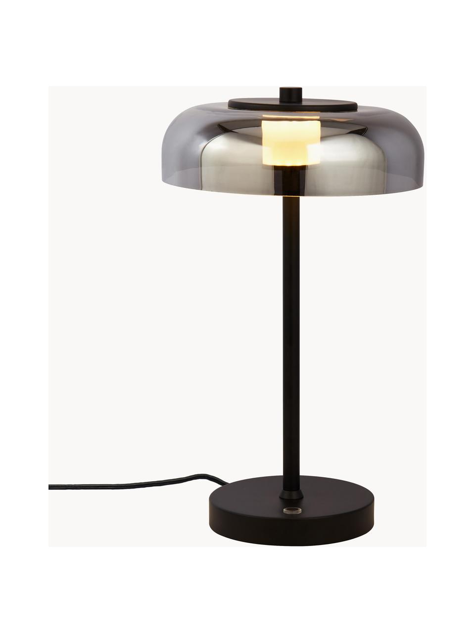 Lampe à poser LED Frisbee, Noir, gris, Ø 23 x haut. 40 cm