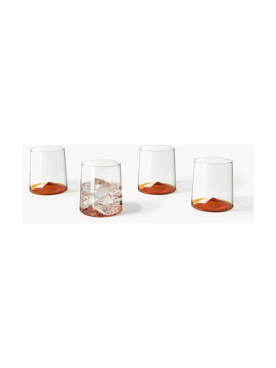 Bicchieri per acqua in vetro soffiato Hadley 4 pz, Vetro borosilicato soffiato

Scopri la versatilità delle stoviglie in vetro borosilicato per la tua casa! 
Il vetro borosilicato è un materiale di alta qualità, affidabile e robusto. È caratterizzato da un'eccezionale resistenza al calore e può quindi sopportare temperature estreme. È quindi particolarmente adatto per le bevande calde. Rispetto al vetro tradizionale, il vetro borosilicato è più resistente alla rottura e alle incrinature grazie alla sua composizione e struttura., Trasparente, arancione, Ø 9 x Alt. 10 cm, 400 ml