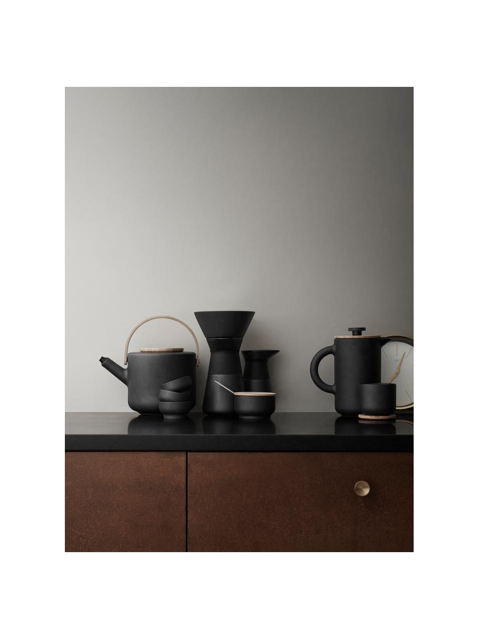 Kaffeebereiter Theo matt, Steinzeug, Schwarz, 800 ml