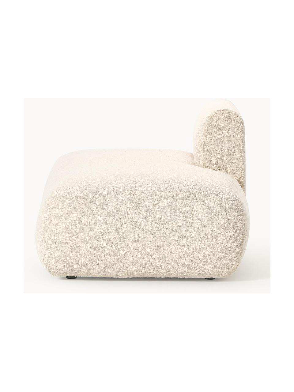 Modulární bouclé šezlong Sofia, Krémově bílá, Š 160 cm, H 103 cm, opěradlo na levé straně