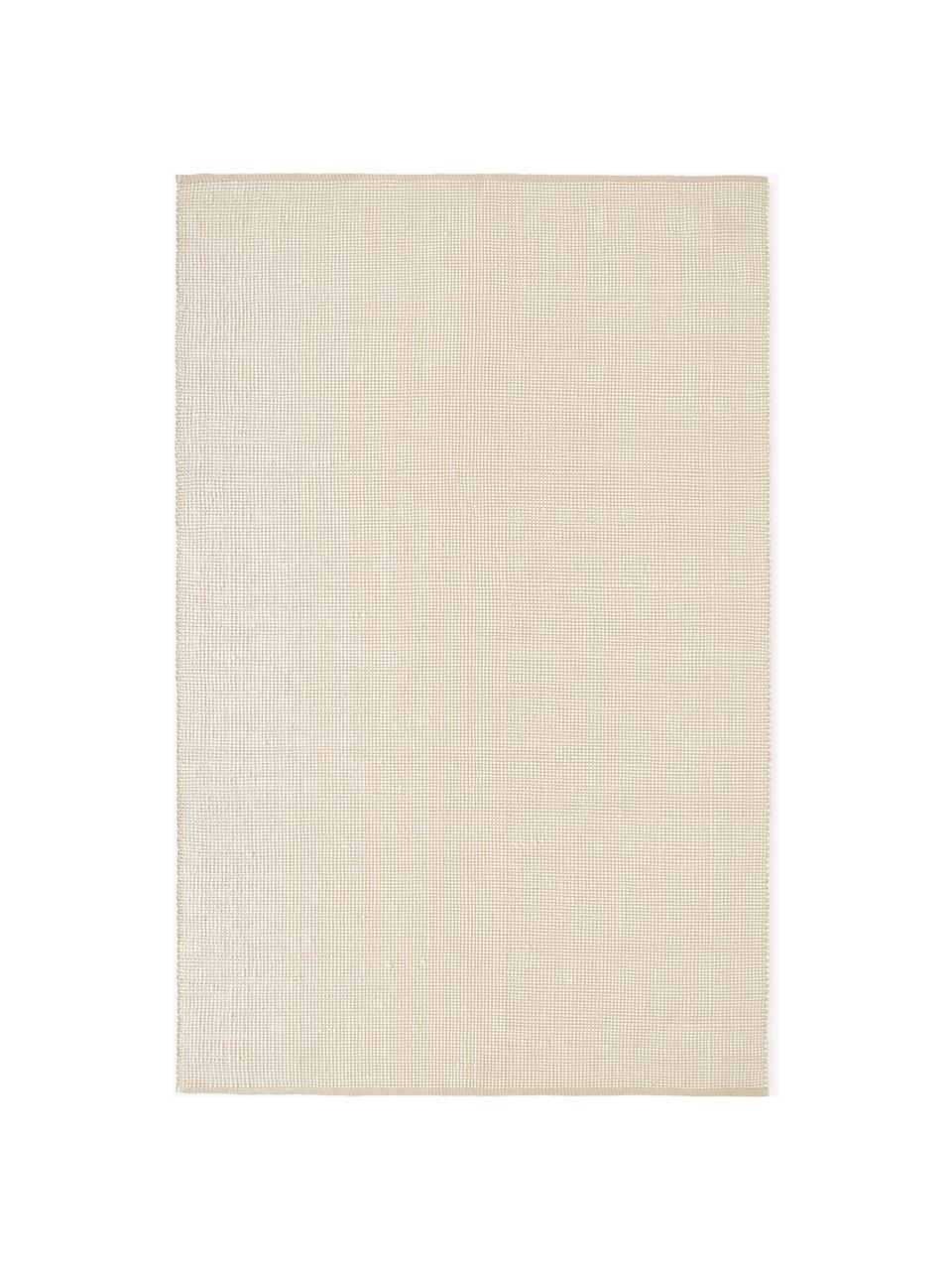 Alfombra artesanal de lana Amaro, 100% lana (certificado RWS)

Las alfombras de lana se pueden aflojar durante las primeras semanas de uso, la pelusa se reduce con el uso diario., Beige, blanco crema, An 160 x L 230 cm (Tamaño M)