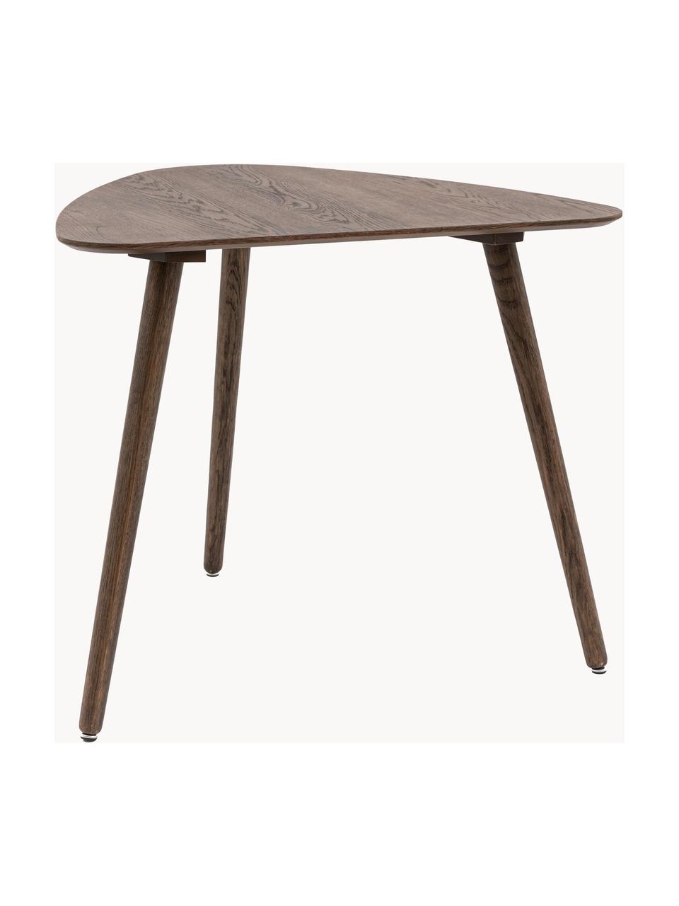 Mesa de comedor de madera Hatfield, 80 x 90 cm, Tablero: chapa de roble, madera de, Patas: tablero de fibra de densi, Madera de roble lacada en oscuro, An 80 x F 90 cm