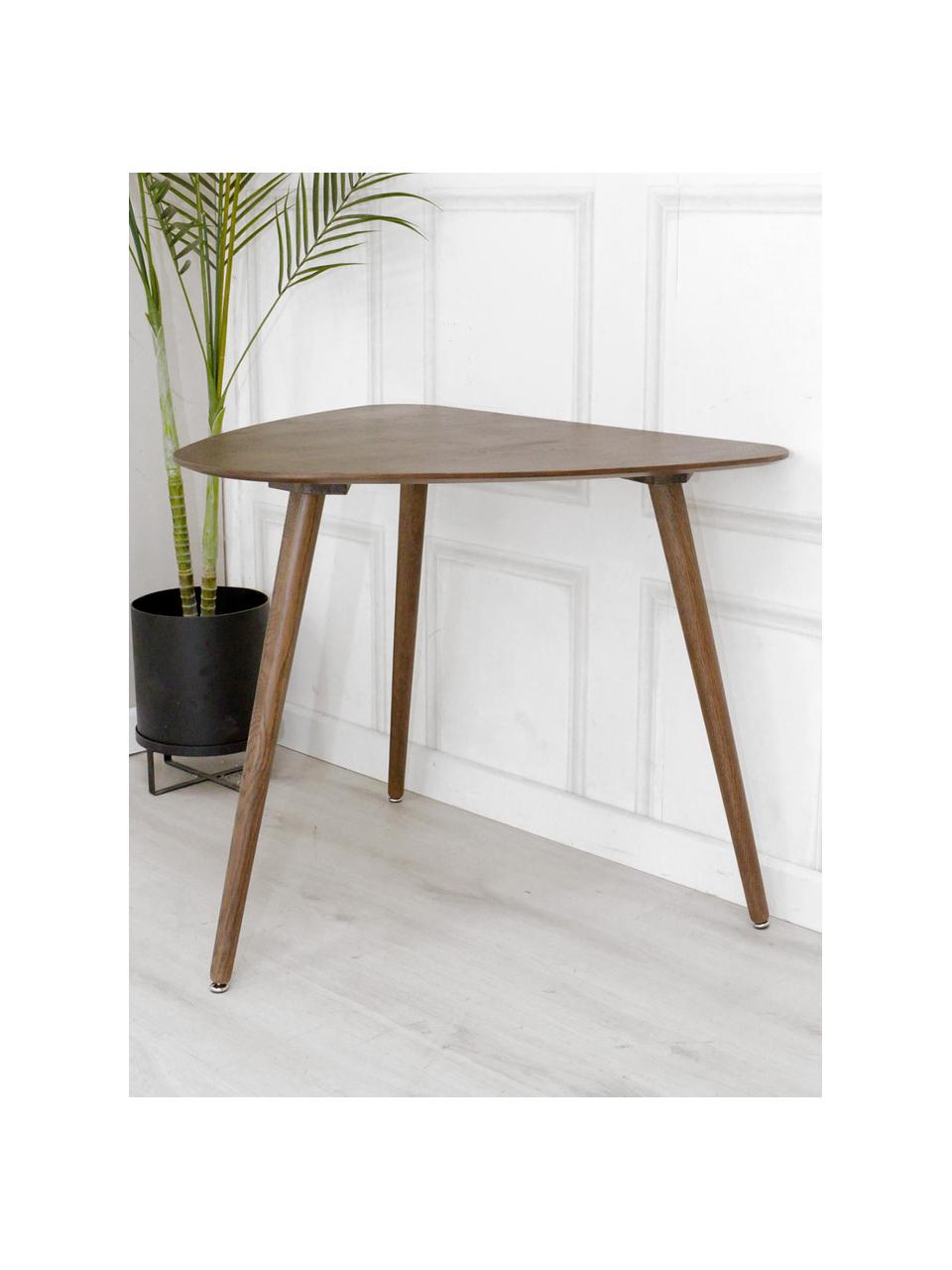 Mesa de comedor de madera Hatfield, 80 x 90 cm, Tablero: chapa de roble, madera de, Patas: tablero de fibra de densi, Madera de roble lacada en oscuro, An 80 x F 90 cm