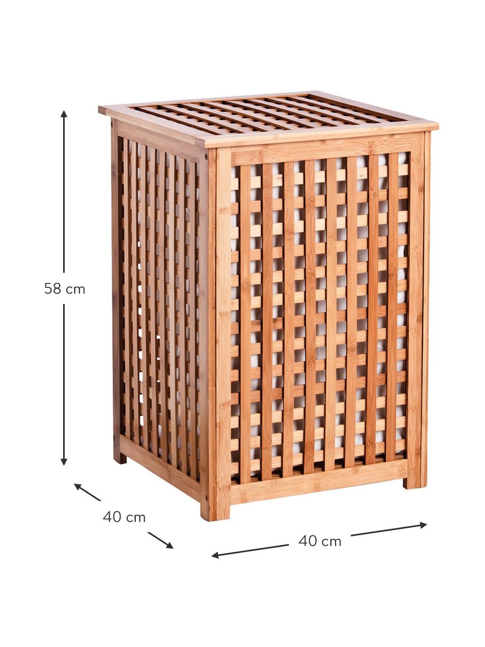 Wäschekorb  Agina, Korb: Bambus, Braun, 40 x 58 cm