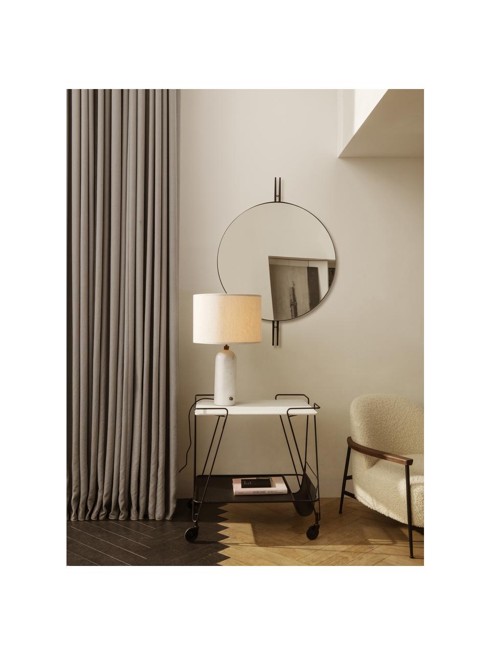 Velká stmívatelná stolní lampa s mramorovou podstavou Gravity, různé velikosti, Světle béžová, mramorovaná bílá, Ø 41 cm, V 65 cm