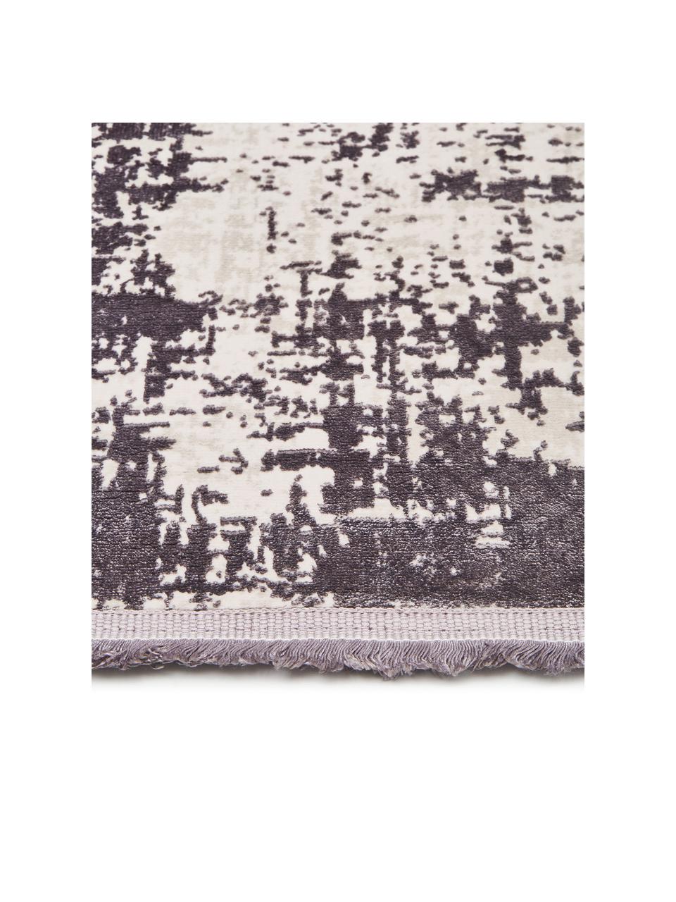 Tapis de couloir vintage gris Cordoba, Gris clair, gris foncé, larg. 80 x long. 300 cm