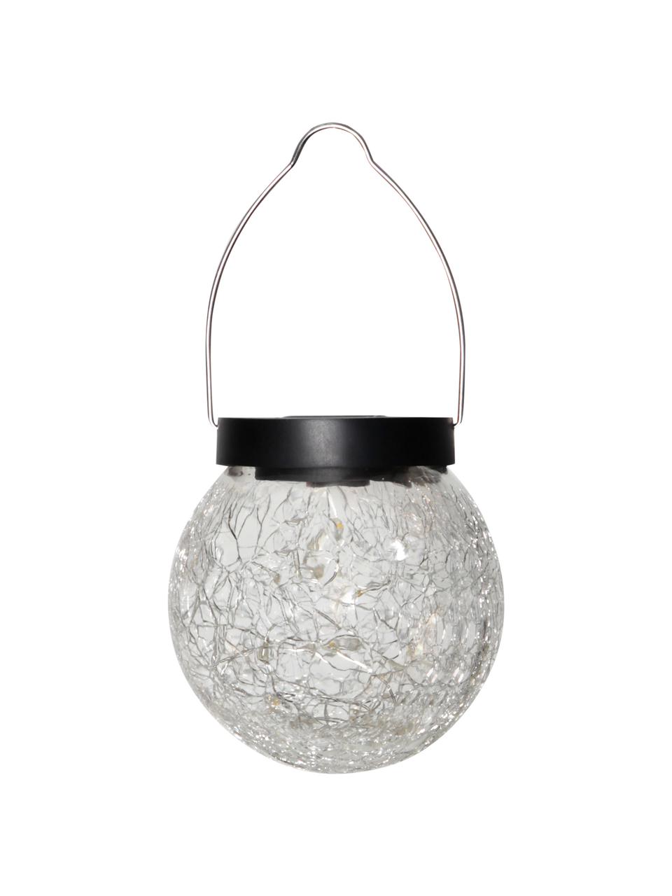 Solar hanglamp Globy van glas, Lampenkap: glas, Transparant, Ø 12 x H 13 cm