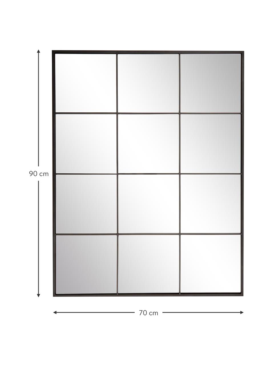 Eckiger Wandspiegel Clarita mit schwarzem Metallrahmen Regarding 1 X 2 5 8 Label Template