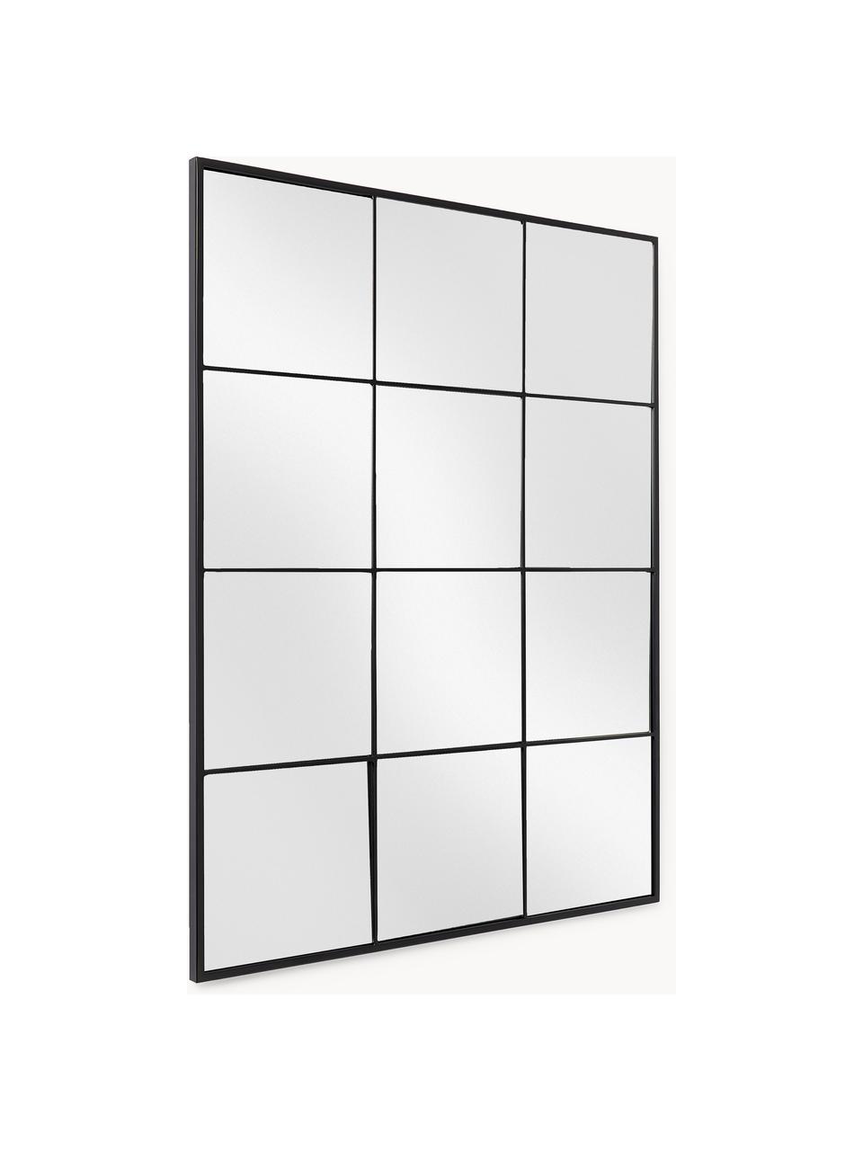 Lustro ścienne z metalową ramą Clarita, Czarny, S 70 x W 90 cm