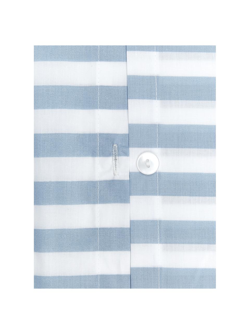 Pruhovaná obliečka na vankúš z bavlneného perkálu Yuliya, 2 ks, Modrá, biela, Š 40 x D 80 cm