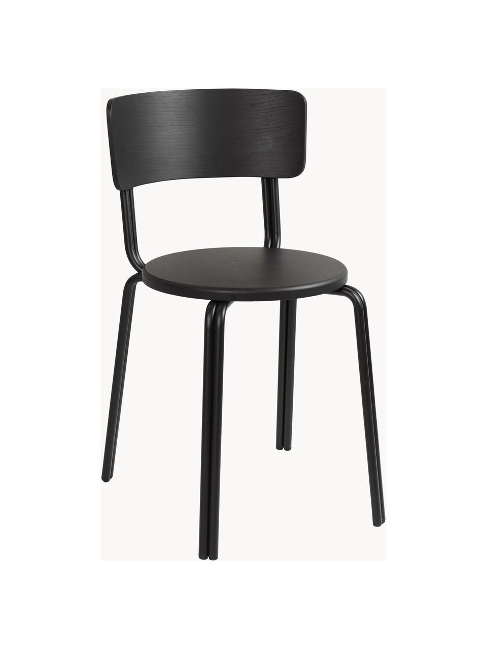 Drevená stolička Oda, Čierna, Š 42 x H 46 cm