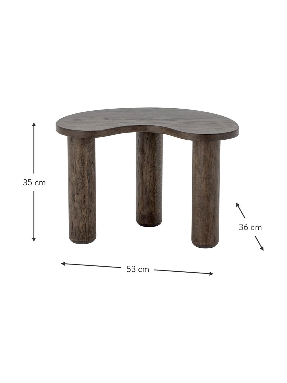 Mesa de centro de madera de caucho con forma orgánica Luppa, Madera de caucho, Madera de caucho, An 53 x F 36 cm