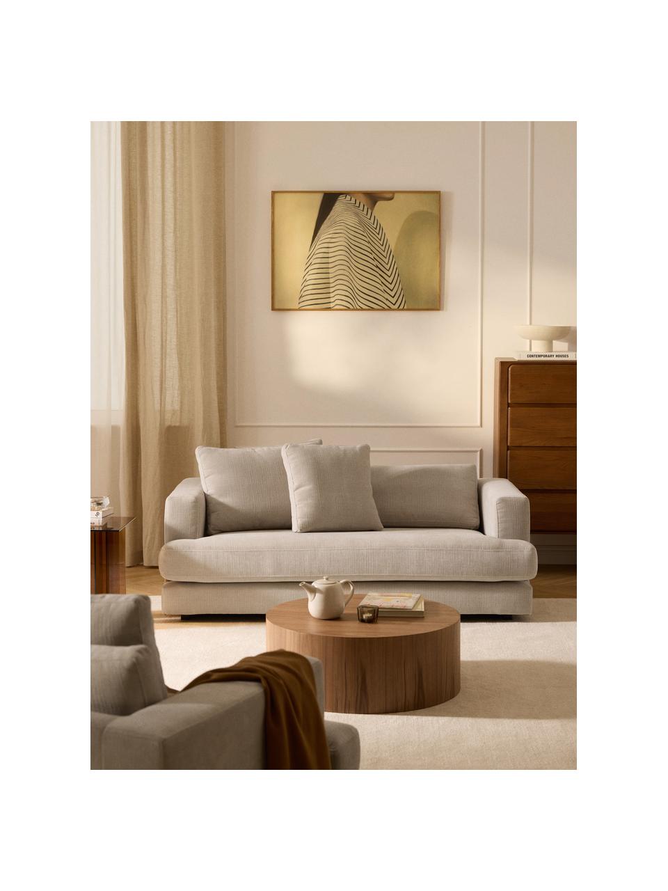 Sofa Tribeca (2-Sitzer), Bezug: 100 % Polyester Der strap, Gestell: Buchenholz, Kiefernholz, , Webstoff Hellbeige, B 185 x T 104 cm