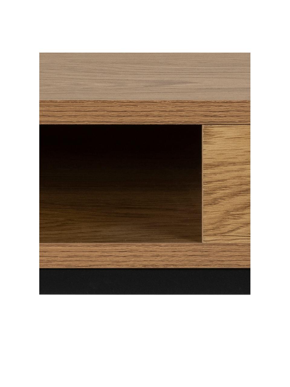 Holz-Couchtisch Willford, Tischplatte: Mitteldichte Holzfaserpla, Gestell: Metall, pulverbeschichtet, Holz, B 80 x T 80 cm
