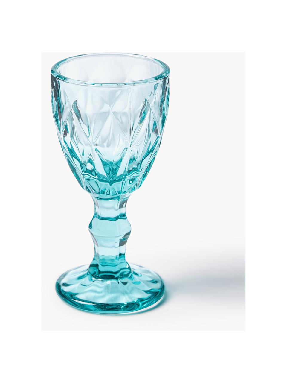 Vasos chupito con relieves Prisma Ocean, 6 uds., Vidrio, Multicolor, Ø 5 x Al 11 cm, 40 ml