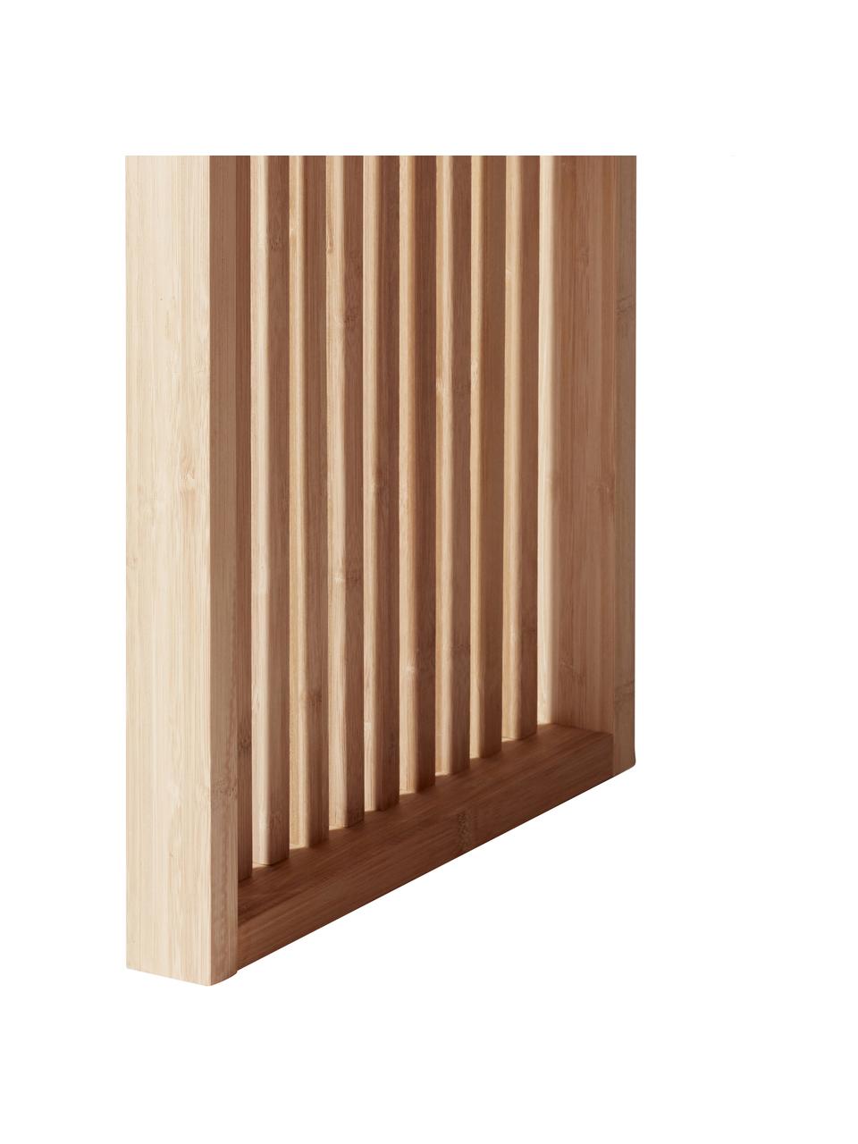 Stołek z drewna bambusowego Rib, Drewno bambusowe, piaskowane i olejowane, Drewno bambusowe, S 45 x W 43 cm