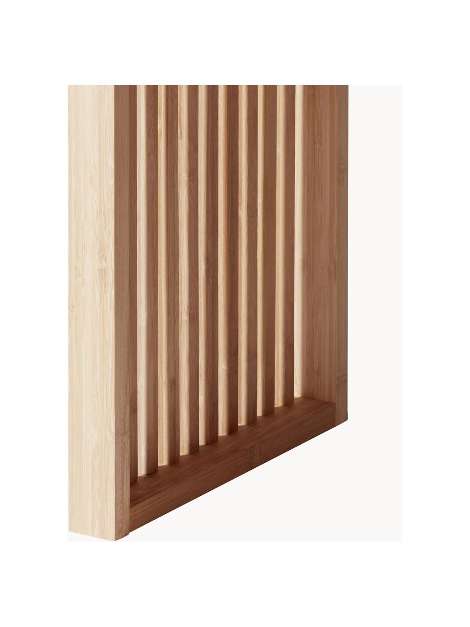 Bambusová taburetka Rib, Brúsené a olejované bambusové drevo, Bambusové drevo, Š 45 x V 43 cm