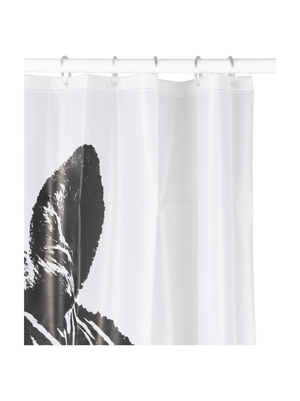 Cortina de baño Zebra, 100% plástico (PEVA), Negro, blanco, An 180 x L 200 cm