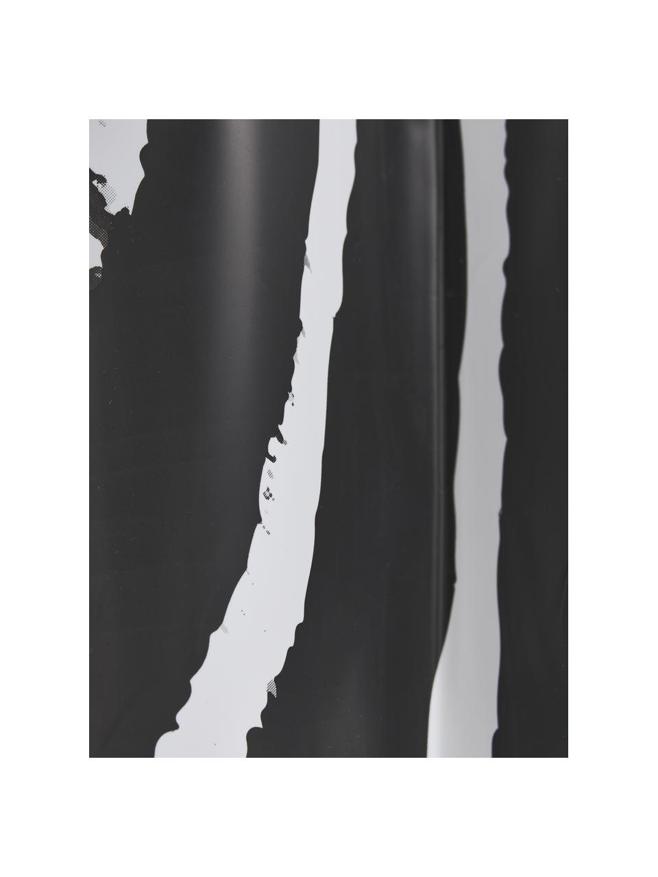 Tenda da doccia bianca/nera Zerba, 100% plastica (PEVA), Nero, bianco, Larg. 180 x Lung. 200 cm