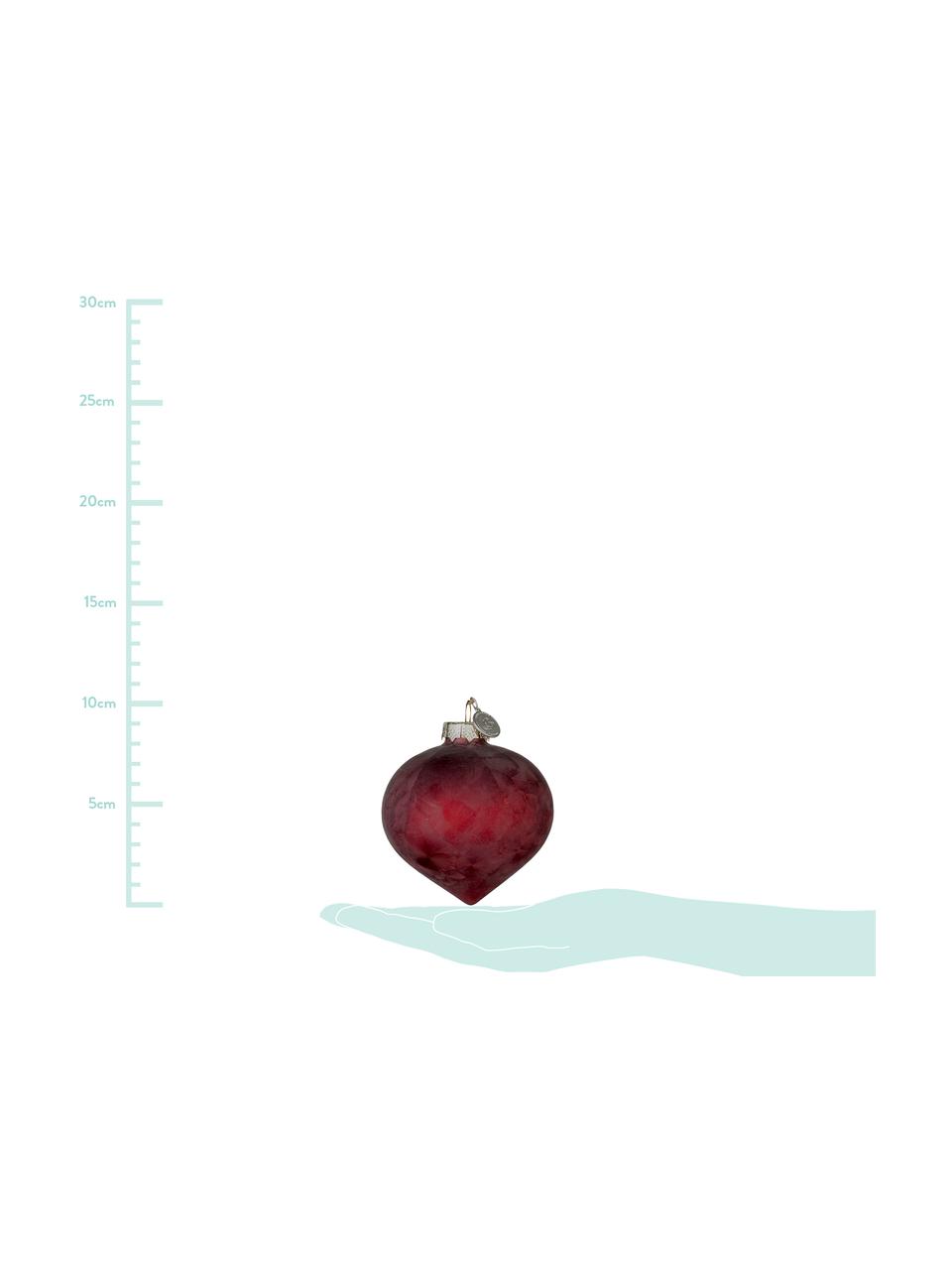 Baumanhänger Velma, 2 Stück, Granatapfelrot, Ø 8 x H 9 cm