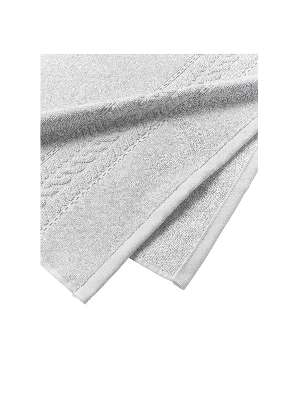 Toalla Cordelia, tamaños diferentes, 100% algodón, Gris claro, Toalla lavabo, An 50 x L 100 cm, 2 uds.