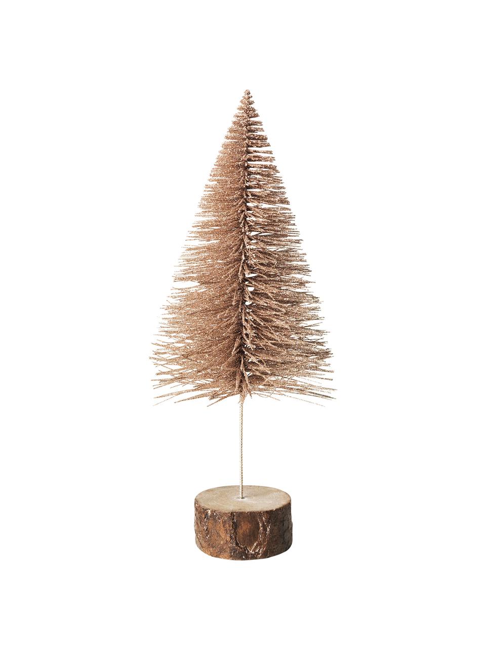 Decoratief object Tree, Voetstuk: polyresin, Champagnekleurig, bruin, Ø 12 x H 29 cm